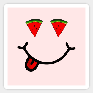 Watermelon & Smile (in the shape of a face) Magnet